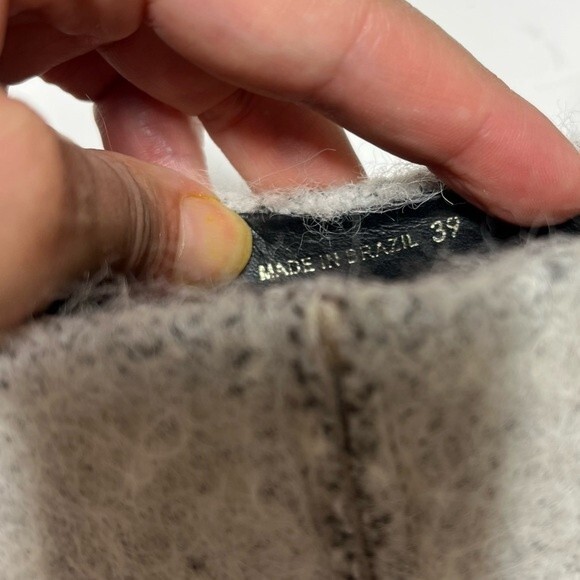 Tibi Leona Mohair Slide Mules in Ice Grey 39 - Picture 6 of 14